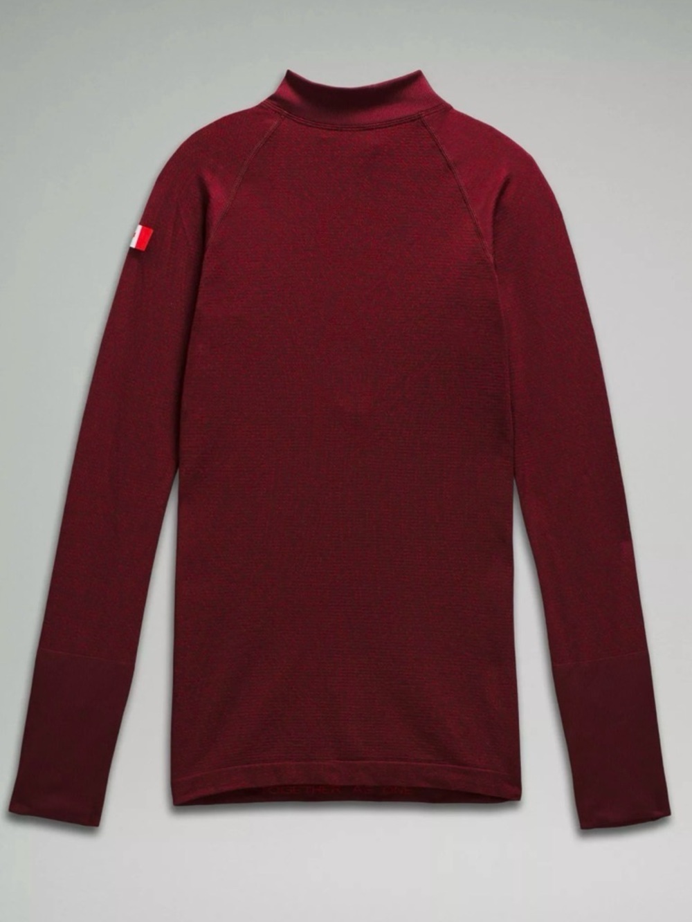 Lululemon Team Canada Swiftly Tech Half Zip 2.0 in Storm Surge Red Merlot - Picture 3 of 9